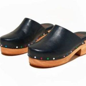Charlotte Stone Mylo Clogs rainbow black sandals in Black size 5
